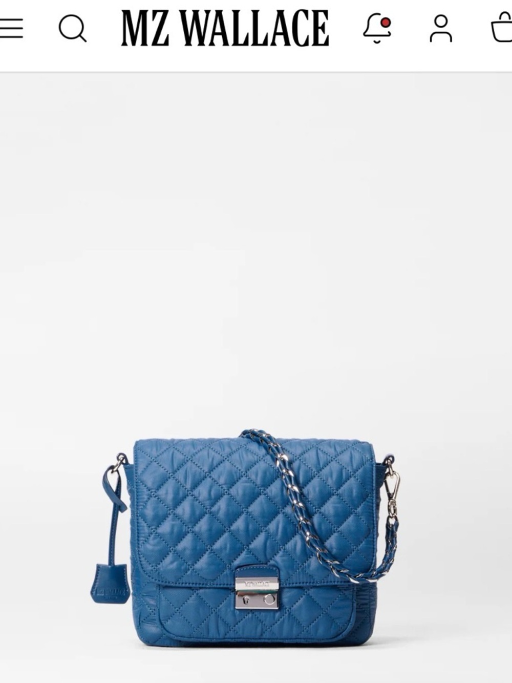NWT MZ Wallace French Blue Medium Crosby Lock Shoulder Bag